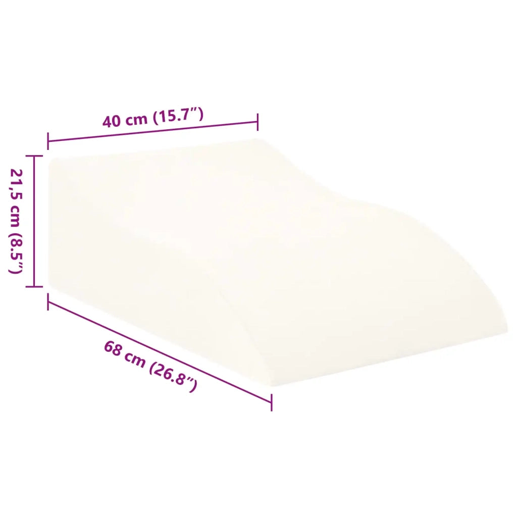 Cuscino per Gambe Bianco 68 x 40 x 21,5 cm Schiuma PU CFW7098284
