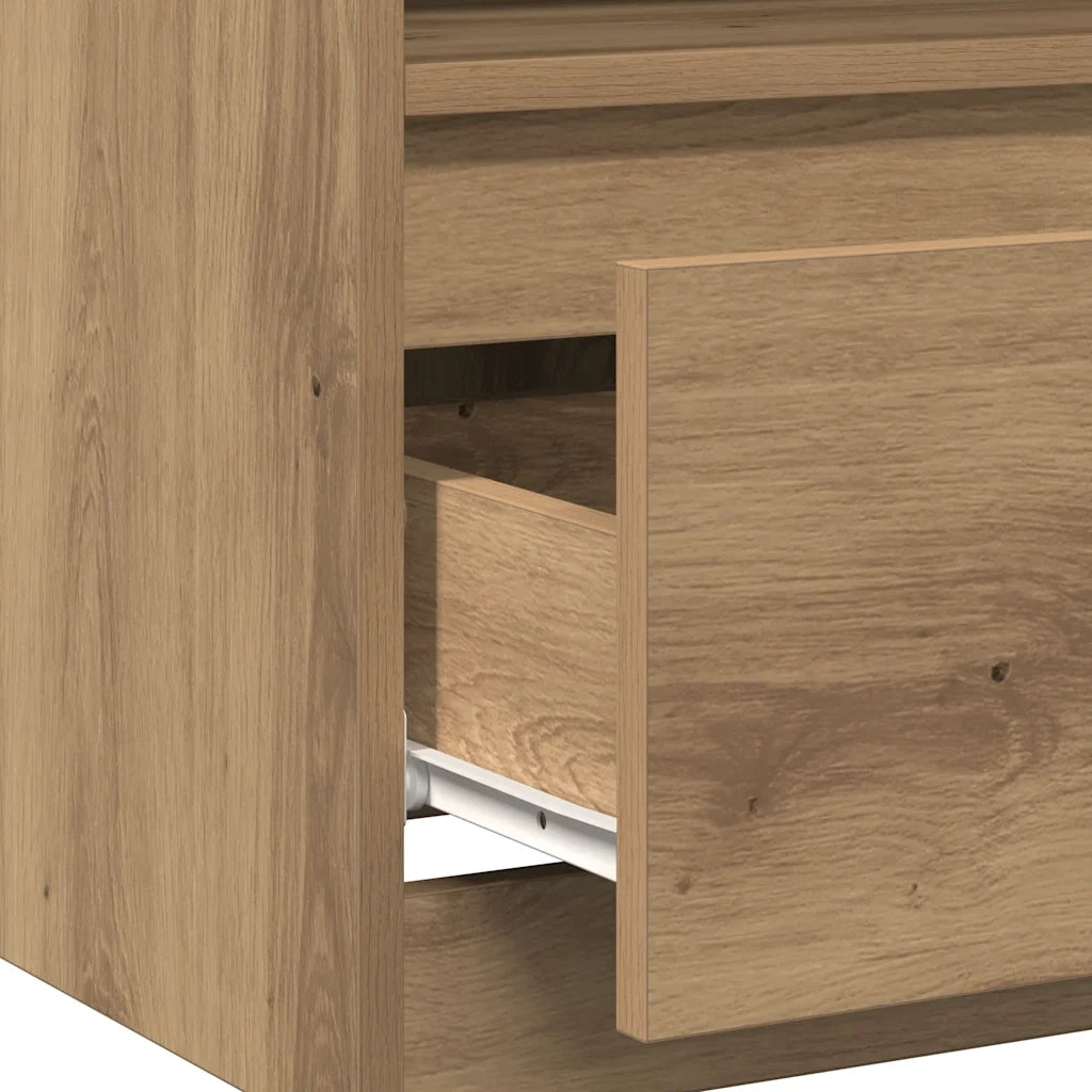 Comodino Rovere Artigianale 40x40x50 cm in Legno Multistrato 856500