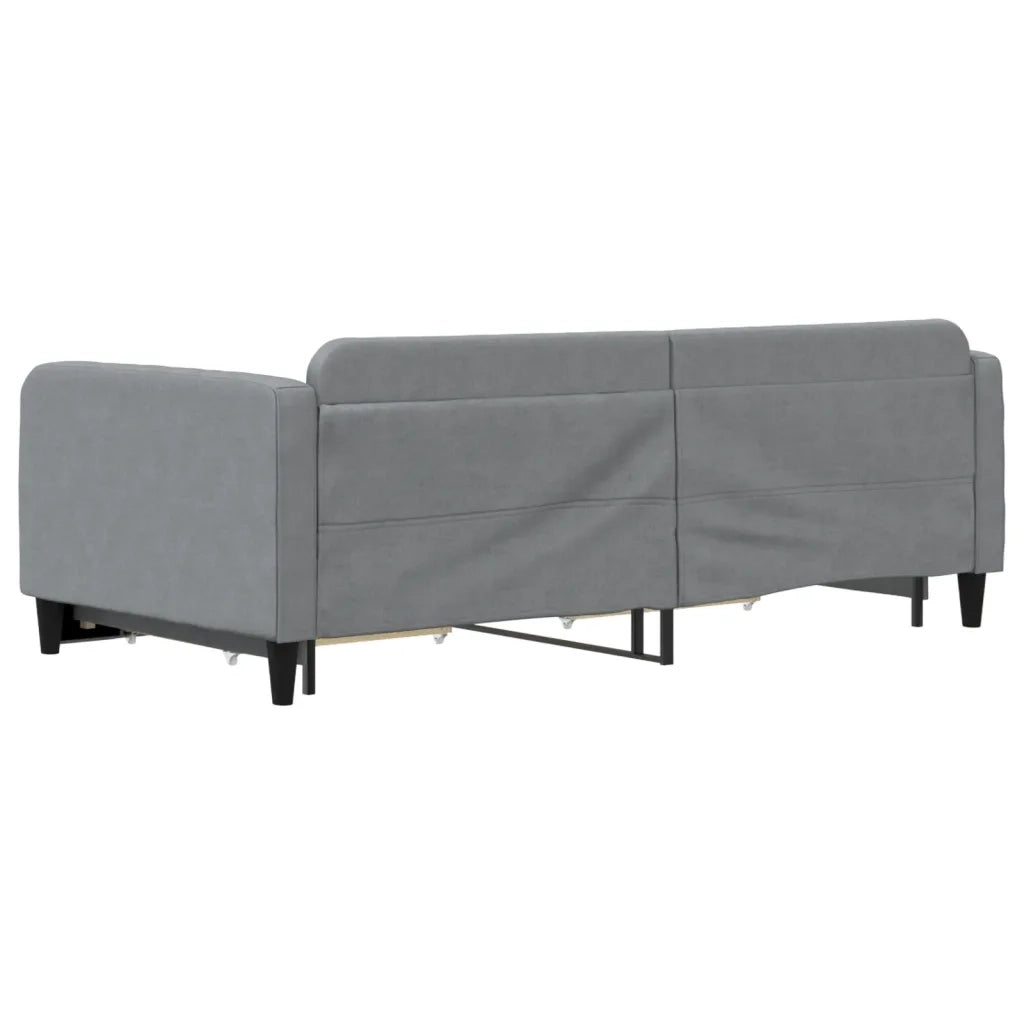 Divano letto | Sof¨¤ letto | Letto singolo Estraibile Cassetti Grigio Chiaro 100x200 Tessuto