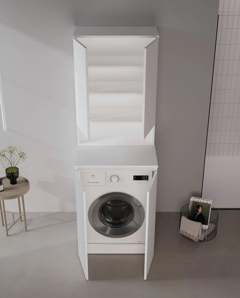 Mobile da bagno "Bosco Lume 70" - 70 x 36 x 100 cm - Bianco opaco