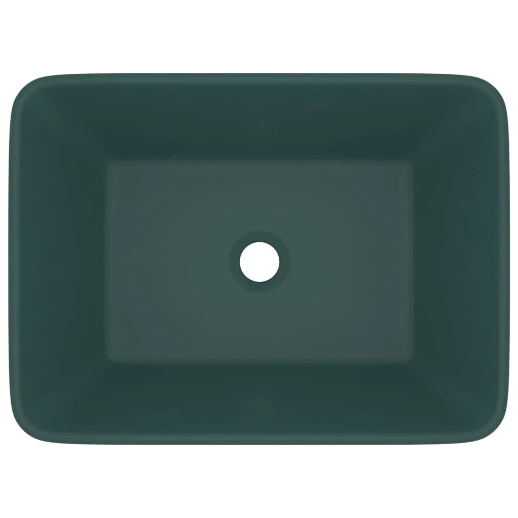 Lavabo da appoggio di lusso lavabo da bagno rettangolare 41 x 30 cm in ceramica verde scuro opaco 02_0002789