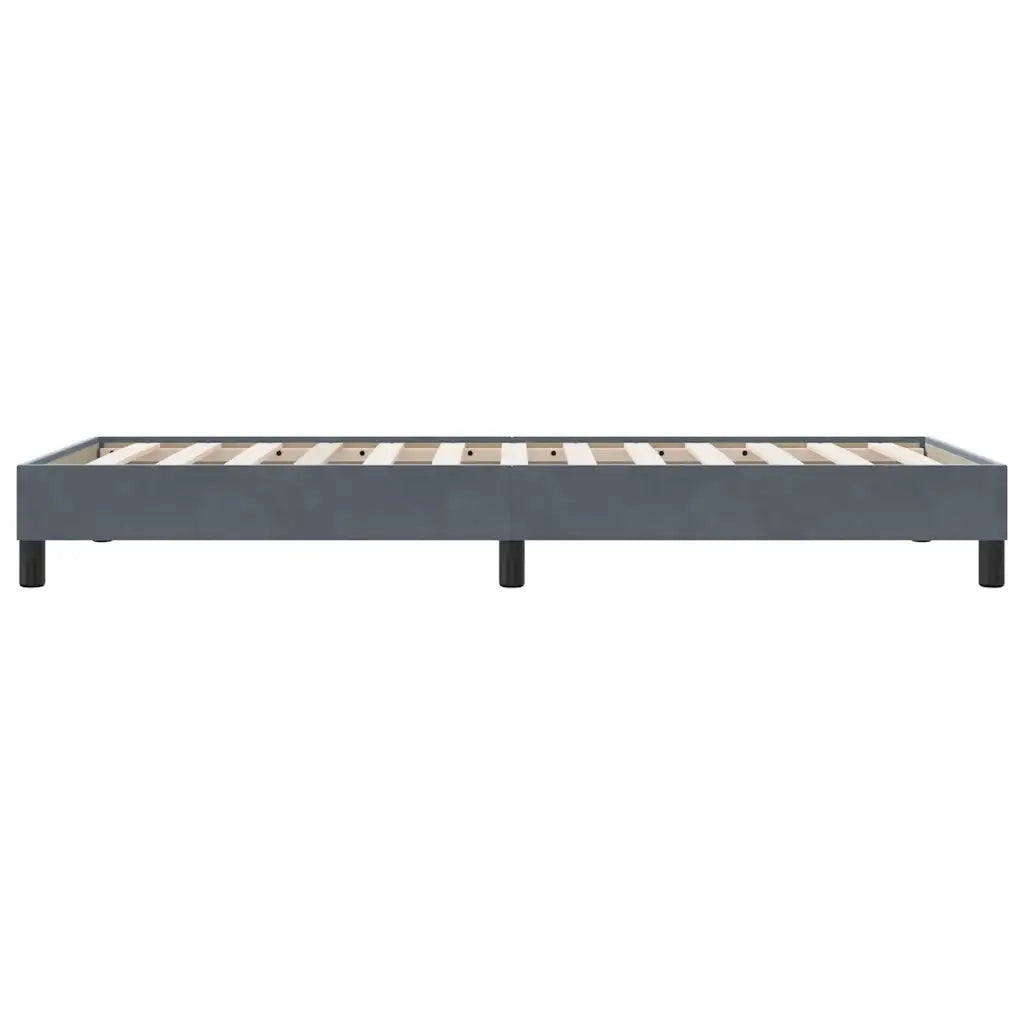 Giroletto senza Materasso Grigio Scuro 90x220 cm Velluto