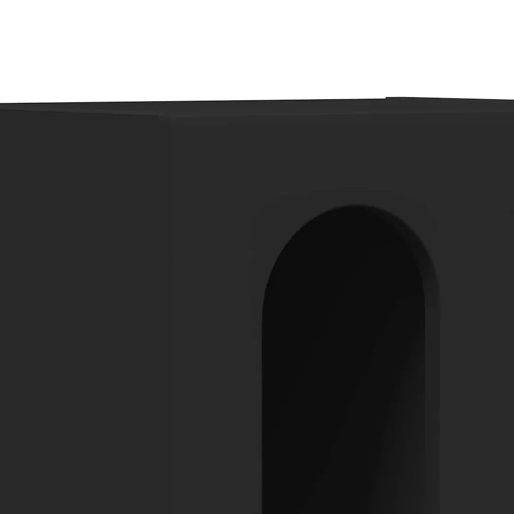 Comodino 2 pz-Set di 2 Tavolino da notte Nero 40 x 35 x 50 cm Legno multistrato