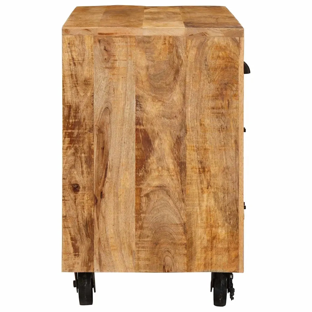 vidaXL Mobile laterale Marrone 70 x 38 x 63 cm legno massello di mango