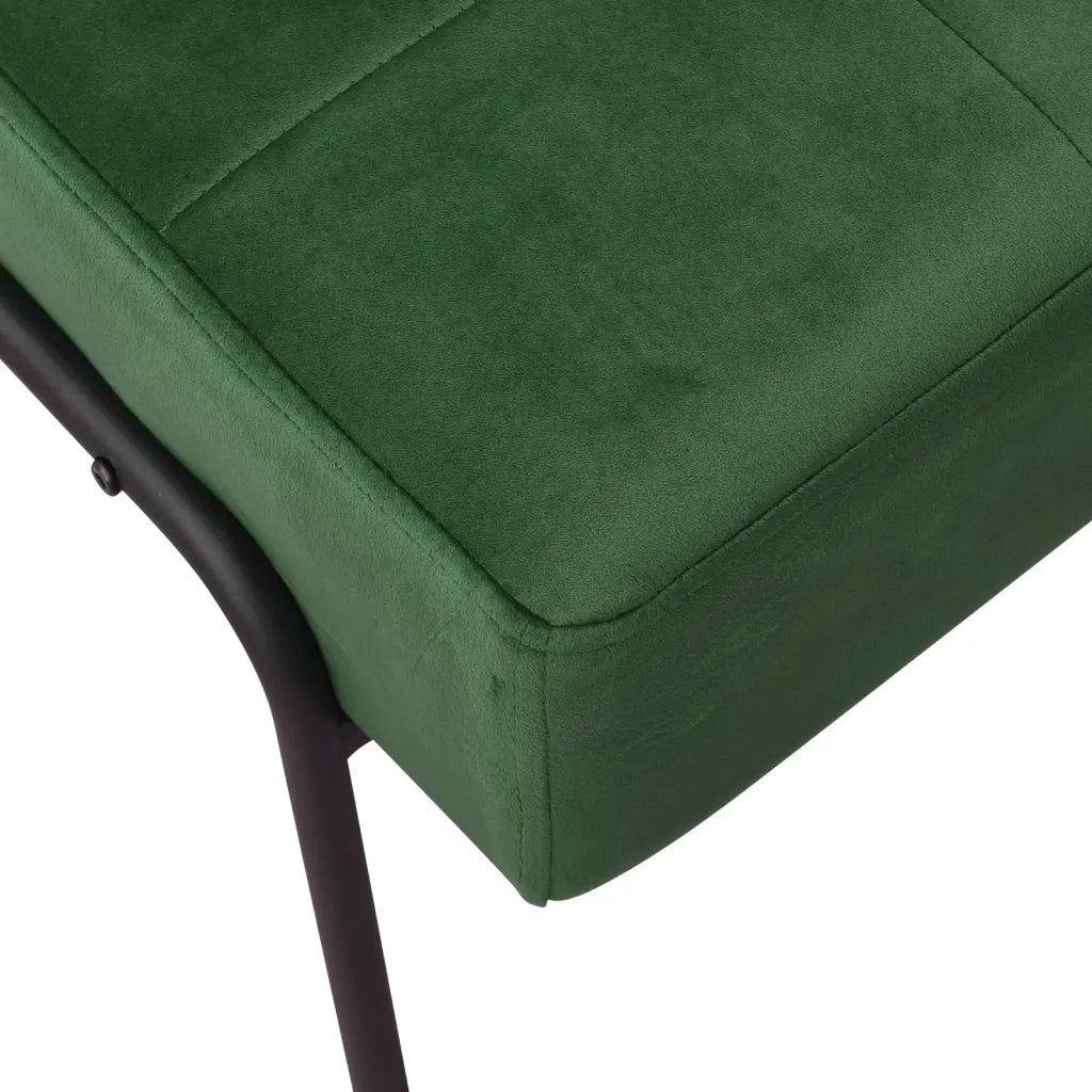 Poltrona Relax | Sedia Relax 65x79x87 cm Verde Scuro in Velluto