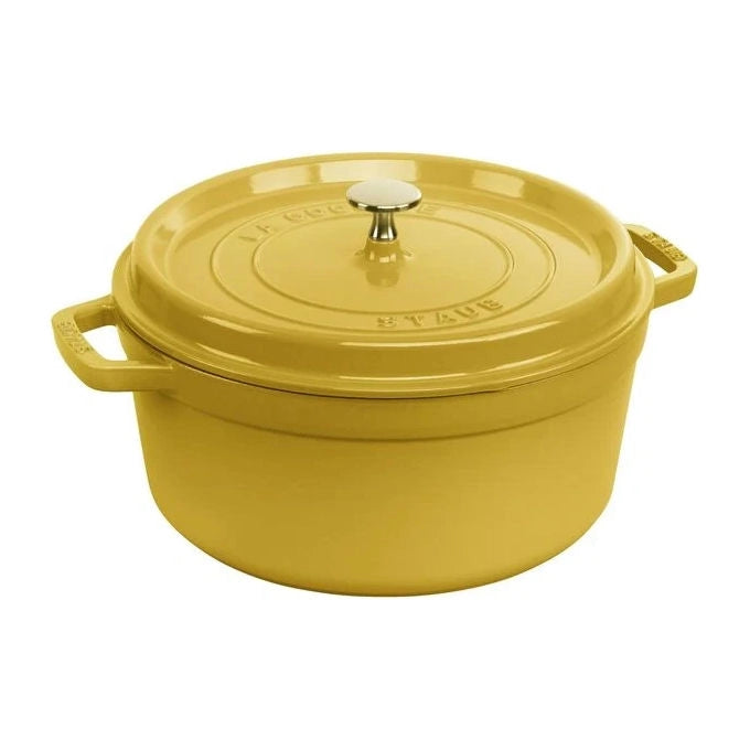 Staub 1029024 Cocotte Rotonda 26 cm in Ghisa Smaltata Capacita' 5,2 L Induzione Sì Colore Citron