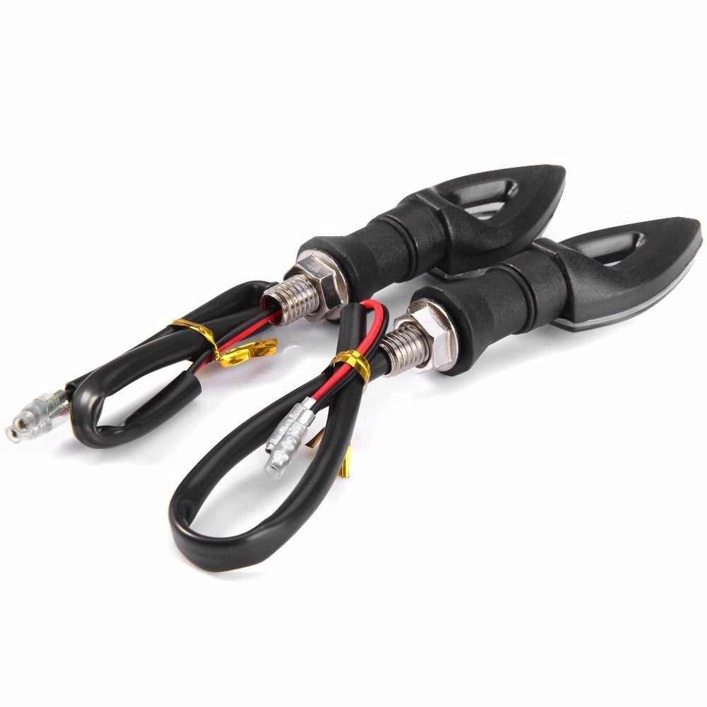 Trade Shop - Coppia Indicatore Di Direzione A 12 Led Forma Di Freccia Punta Per Moto Scooter -