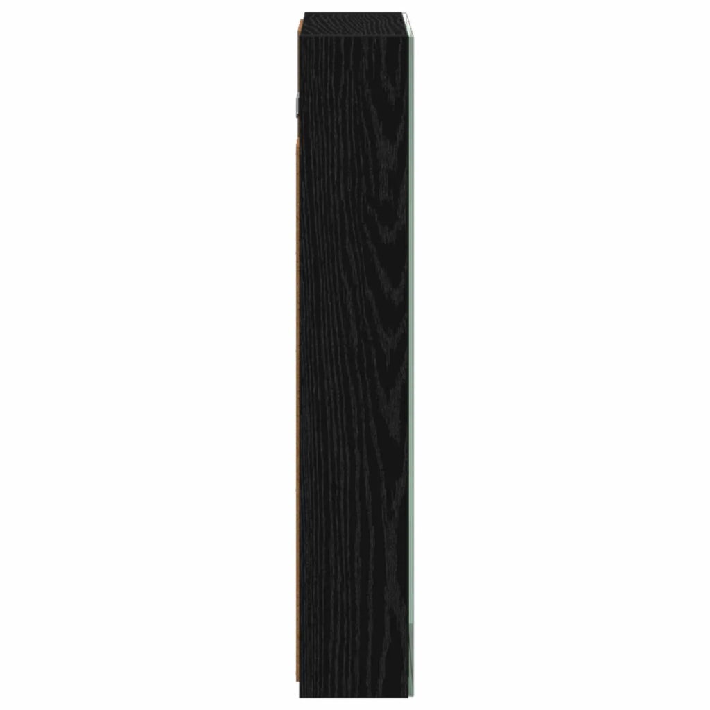 Mobiletto per specchio da bagno Rovere Nero 40 x 10,5 x 60,5 cm 889024