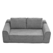 divano letto da pavimento 2 in 1 pieghevole con cuscini; funzione letto; tessuto velluto grigio scuro