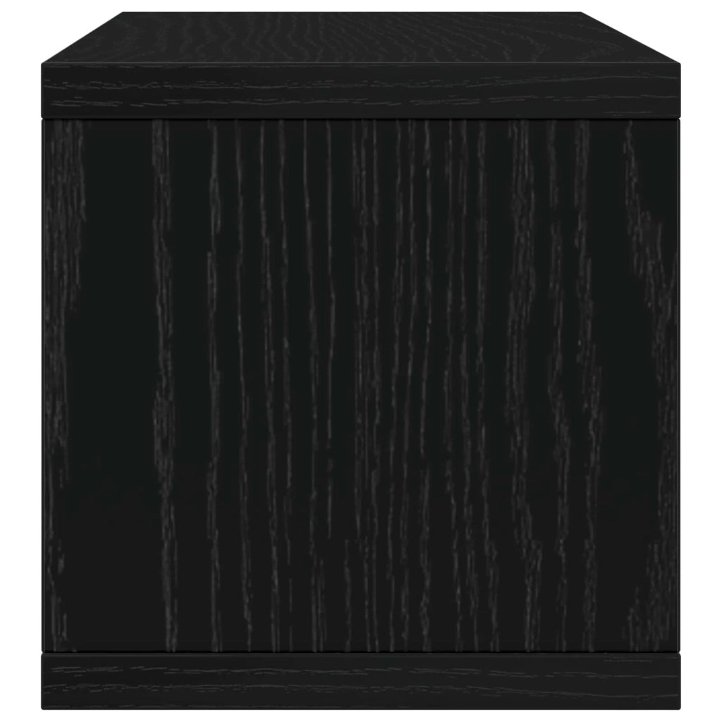 Rack per Stoccaggio CD 2 pz Rovere Nero 40 x 17 x 17 cm 8012710