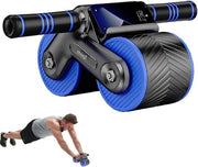 Roller per Addominali Automatico con Orecchini per Telefono e Funzione di Ritorno - Ideale per Fitness in Casa