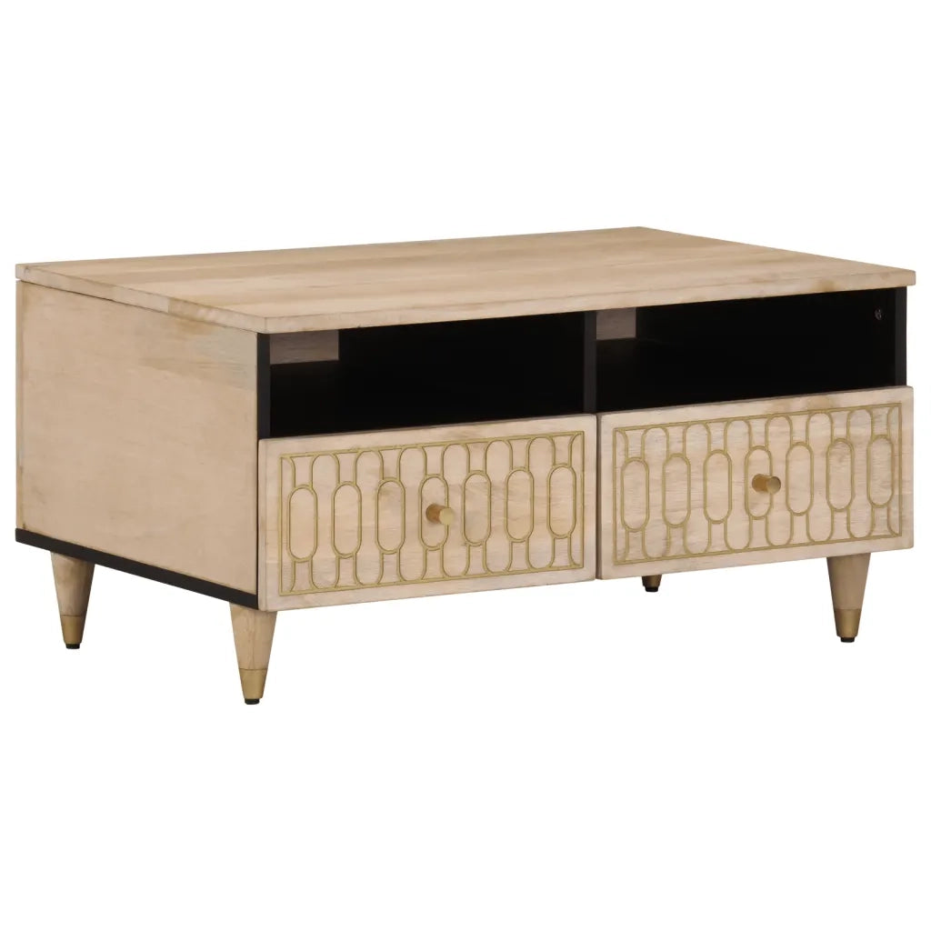 Tavolino da Salotto 80x54x40 cm in Legno Massello di Mango 358261