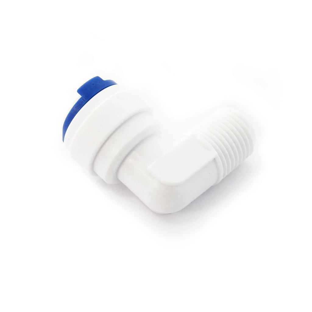 Raccordo Jaco 90° per tubo da 10 mm (1/4") filettatura maschio da 12,91 mm osmosi inversa 16_0002126
