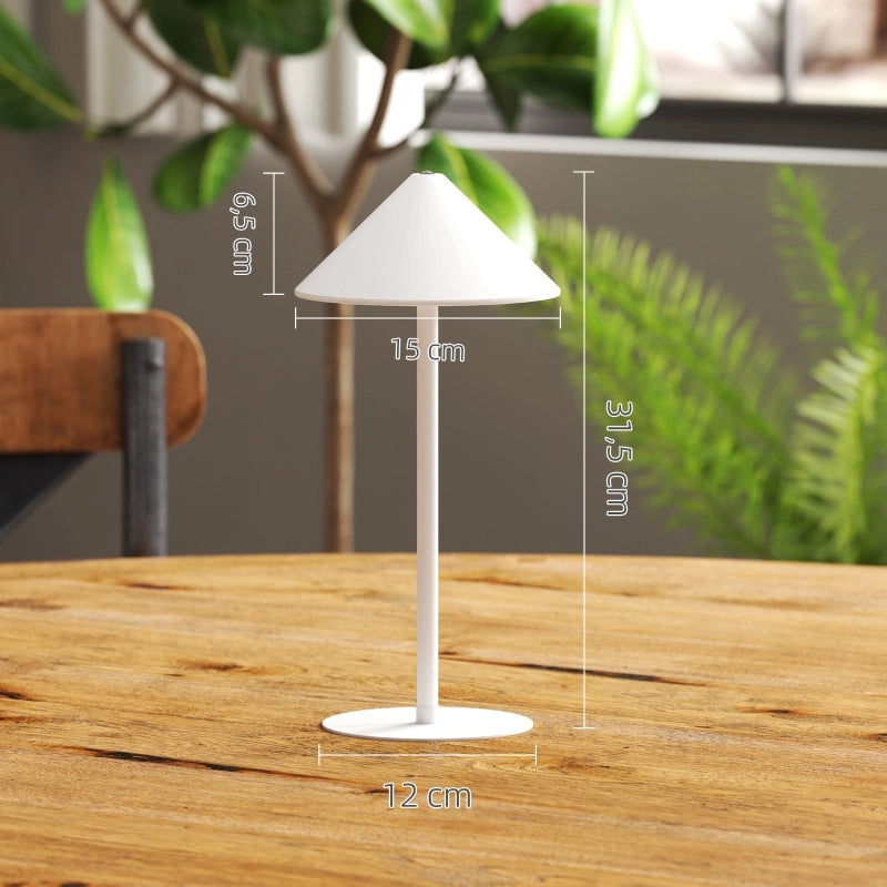 Set di 2 lampade da tavolo, lampada da tavolo con 3 colori di luce, ricaricabile tramite USB A+C, lampada da comodino con interruttore touch per