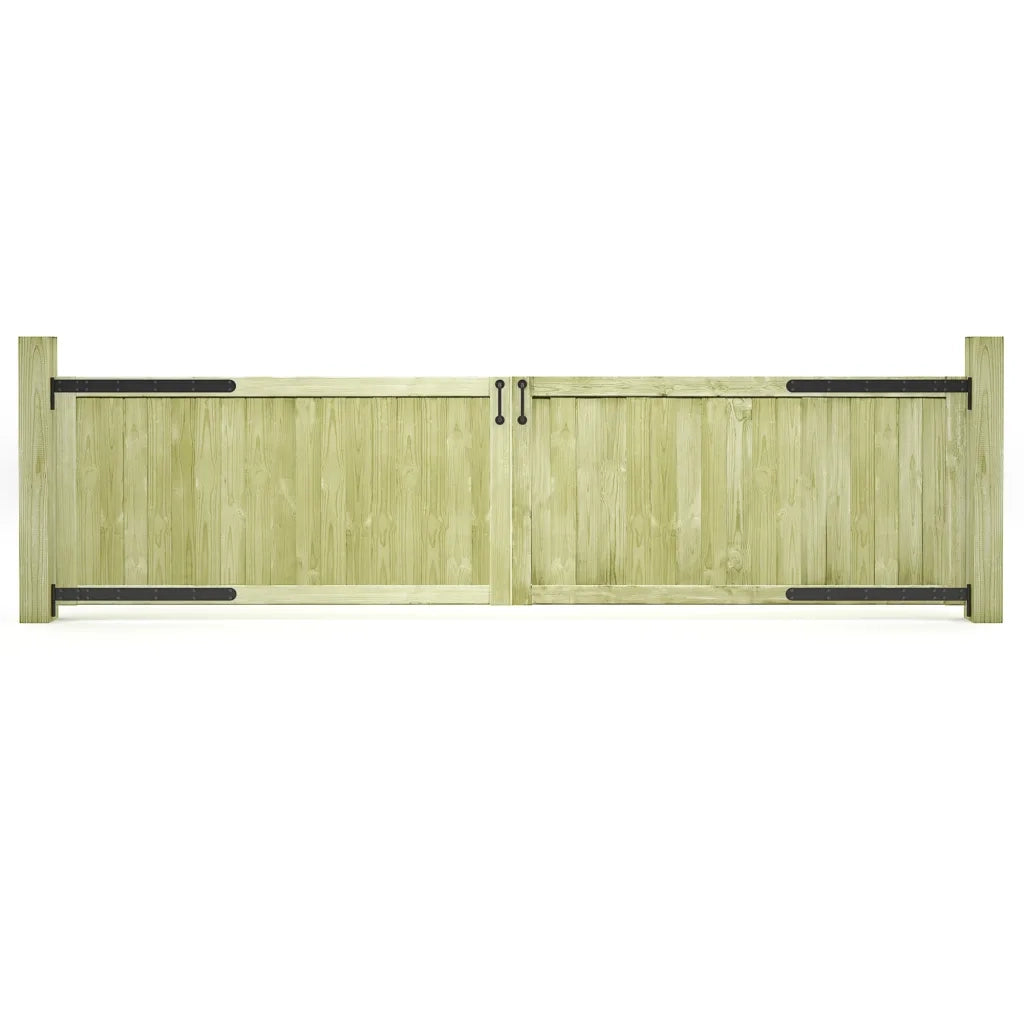 Cancelli da Giardino 2 pz in Pino Impregnato 300x75 cm cod mxl 40249