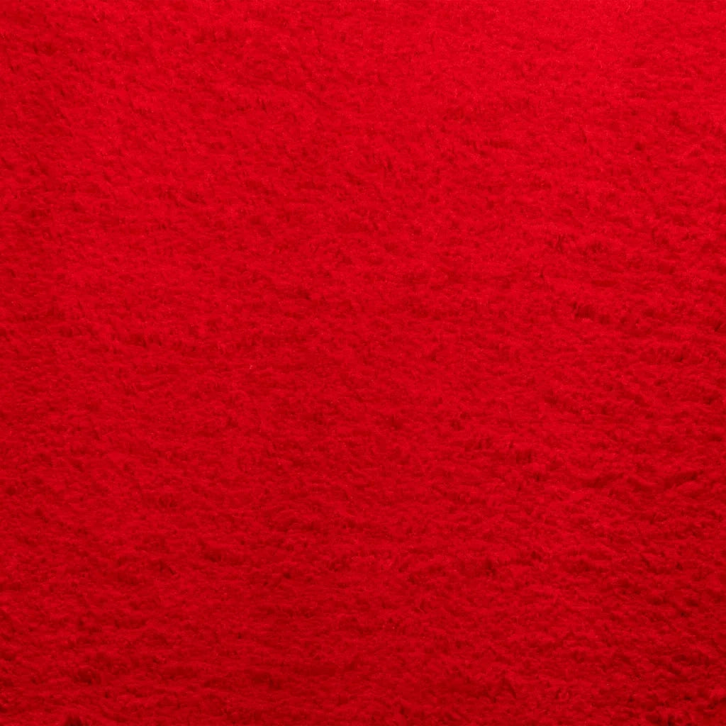 Tappeto a Pelo Corto HUARTE Morbido e Lavabile Rosso 160x230cm 375174