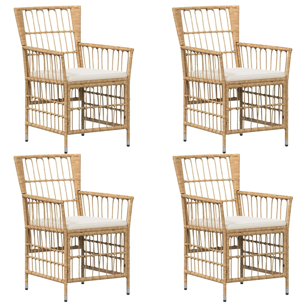 Sedie da giardino 4 pz Naturale 42025131