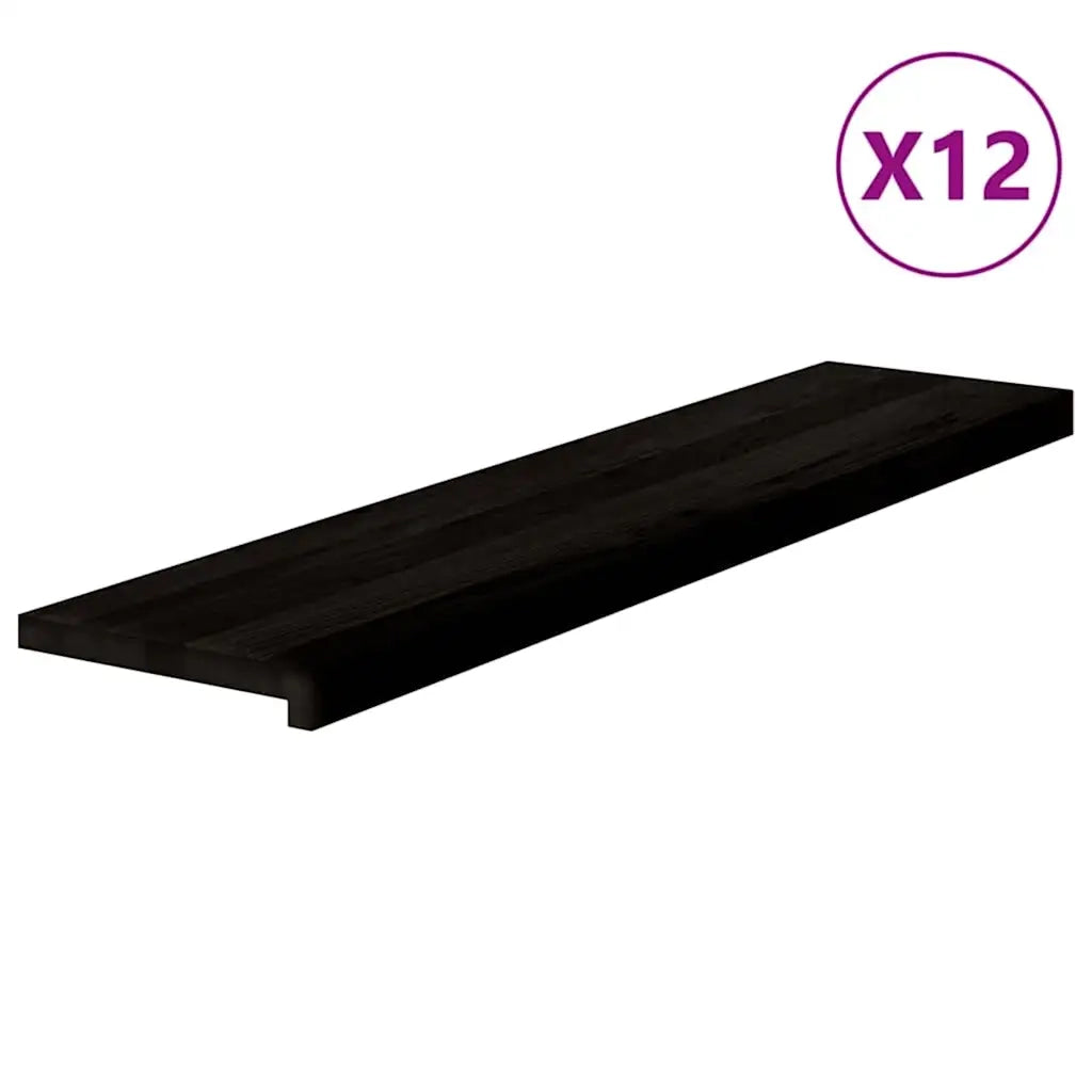 Gradini 12 pz Marrone Scuro 110x30x2 cm Legno Massello Rovere 3283047
