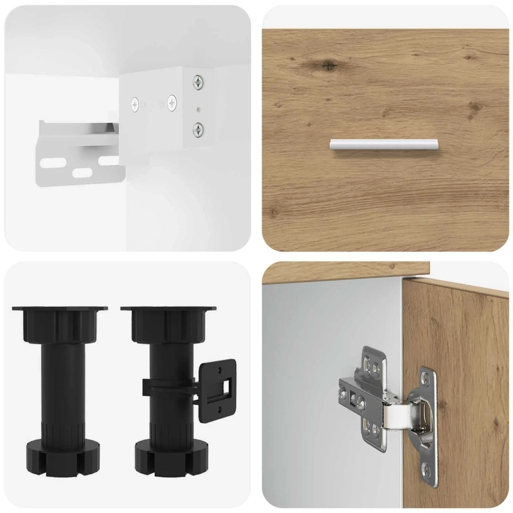 Unità Cucina Lyon 8 pcs Rovere Artigianale Legno ingegnerizzato 3445841