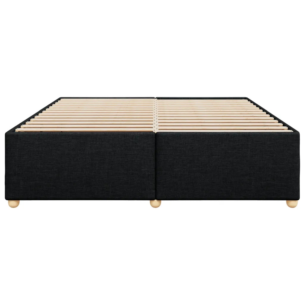Giroletto senza Materasso Nero 200x200 cm in Tessuto 3284759