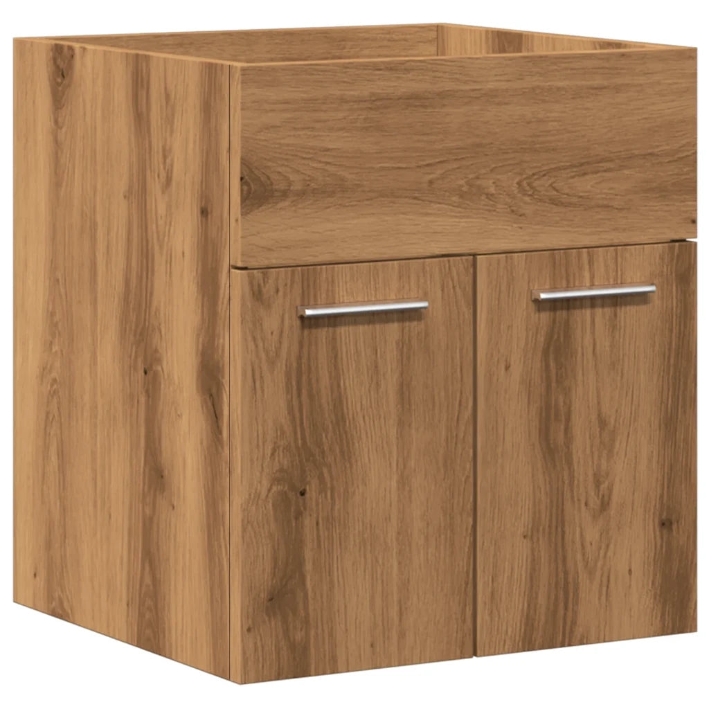 Set Mobili da Bagno 2 pz Rovere Artigianale Legno Multistrato