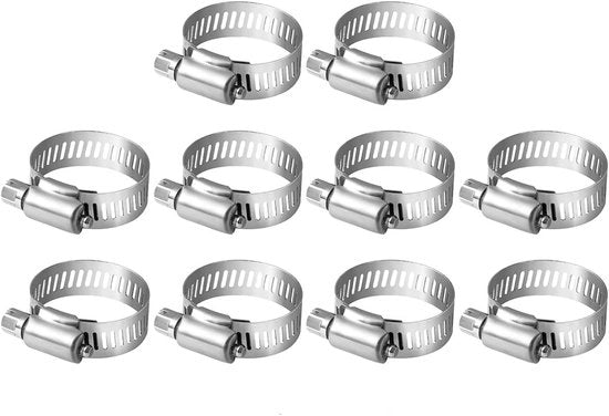 30 Stuks Slangklemmen RVS, Ideali per Slanghe di 13-19mm, Perfette per Tubi di Carburante e Pneumatici