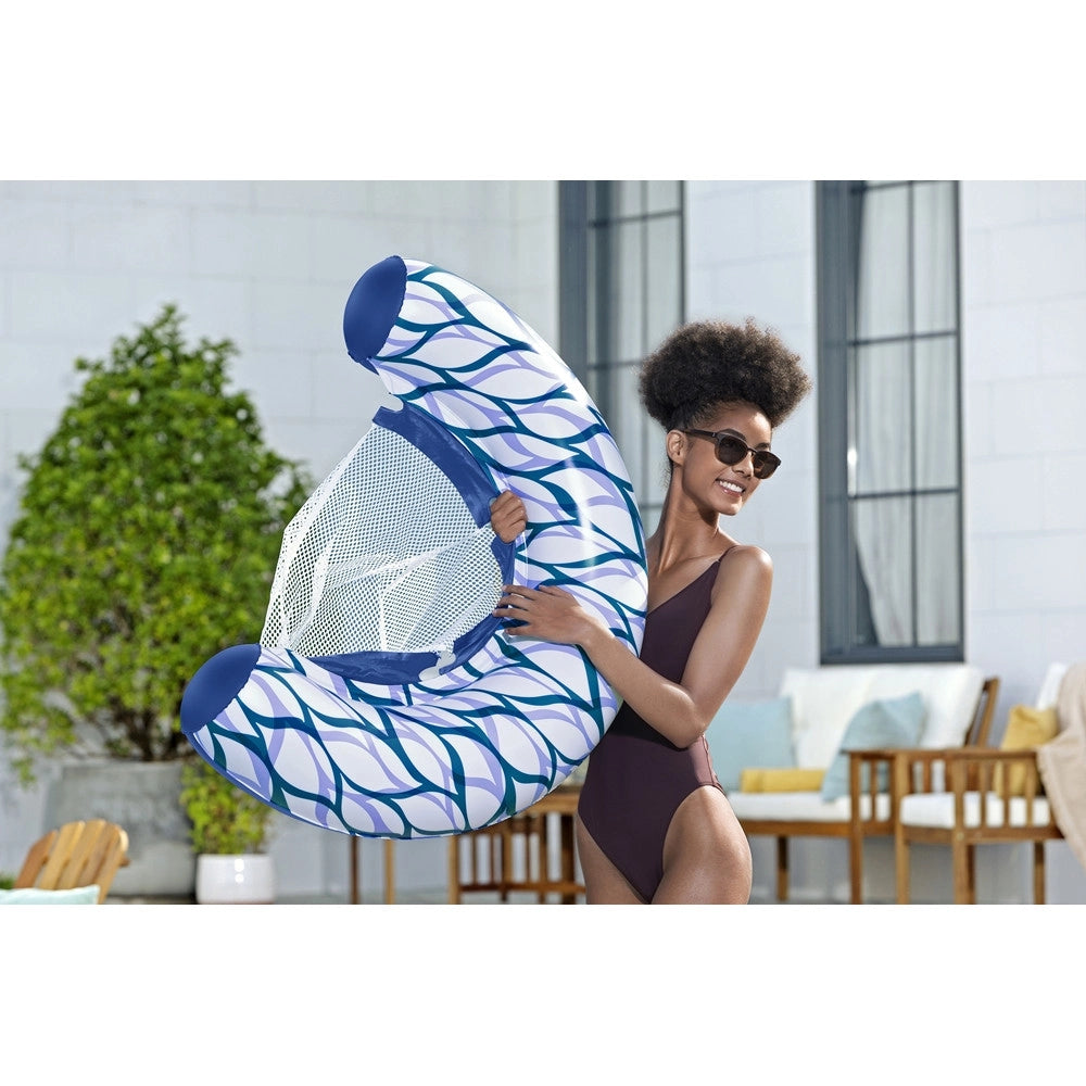 Trade Shop - Sdraio Poltrona Gonfiabile Galleggiante Summer Sway In Rete Da Piscina Mare Lago 43922 -