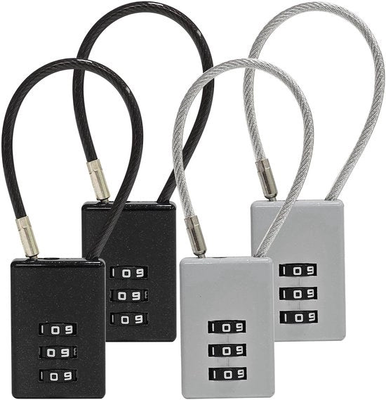 Sistema di sicurezza per bagagli, kit di attrezzi, cassetti di stoccaggio, slot per zaini, slot per contenitori, slot per cestini della spazzatura, casco (4 pezzi)
