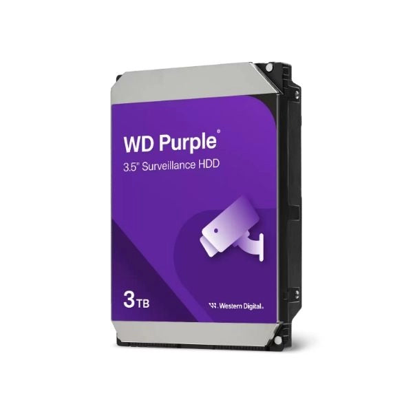 Hd wd sata3 3tb 3.5 purple intellipower 128mb cache 24x7 - (ideali per dvr/pvr) wd34purz - gar. 3 anni