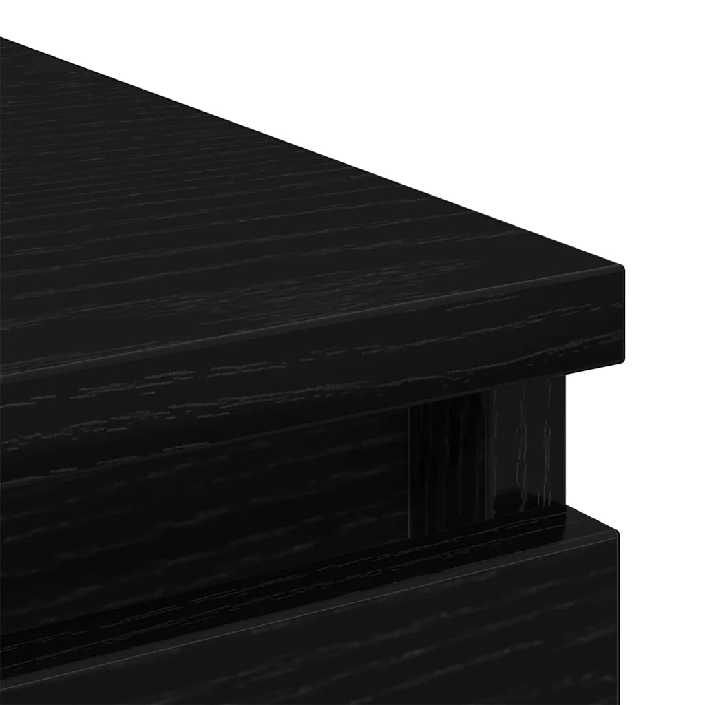 Credenza Rovere Nero 100x35x99 cm in Legno Multistrato 3328490