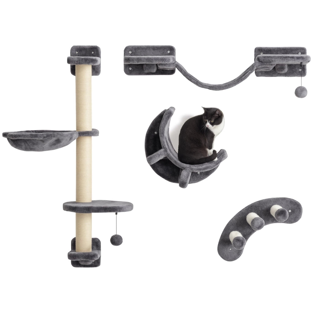 Casetta per Gatti con Amaca e Scala ¨C Minimal ¨C Grigio Scuro