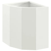 Fioriere | Cassetta per fiori | Vaso d'angolo Bianco 30 x 30 x 35 cm Acciaio