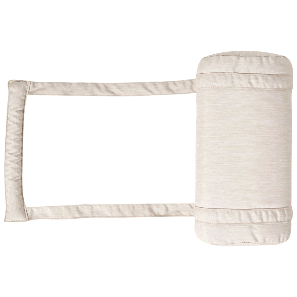Cuscino per lettino prendisole Beige chiaro in poliestere resistente ai raggi UV con lacci e cuscino poggiatesta spesso