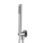 Kit set doccia ottone cromato completo di supporto presa acqua con flessibile e doccetta tondo *** confezione 1