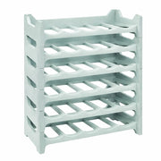 SET 6 CANTINETTE MODULARE PER 36 BOTTIGLIE  IMPILABILE PORTA BOTTIGLIE DI COLORE VERDE CHIARO