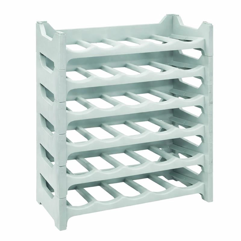 SET 6 CANTINETTE MODULARE PER 36 BOTTIGLIE  IMPILABILE PORTA BOTTIGLIE DI COLORE VERDE CHIARO