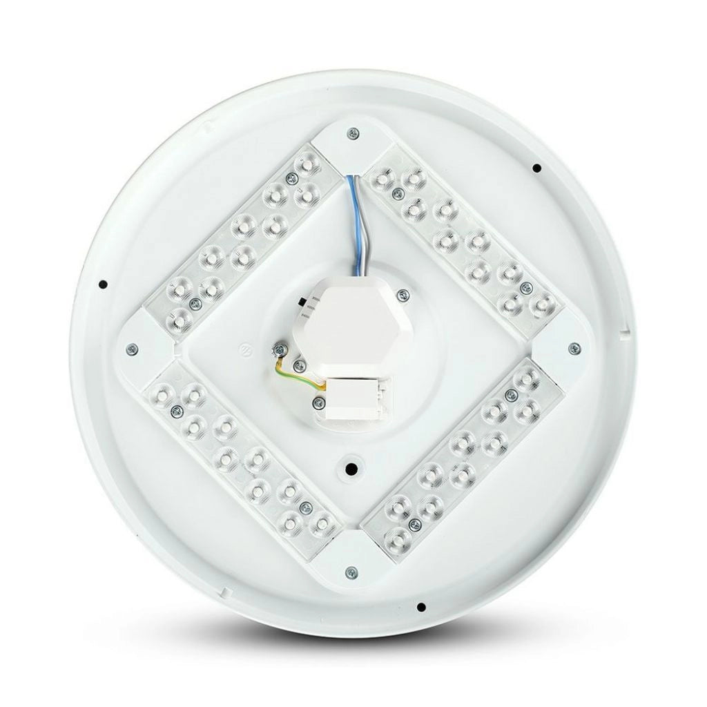 V-TAC VT-8424 Plafoniera LED Rotonda 24W con Interruttore Cambia Colore 3 in 1 Satinata d: 350mm h: 55mm SKU 7607