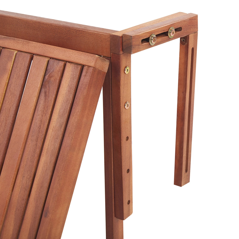 Tavolino da Balcone Sospeso in Legno di Acacia Scuro 60 x 40 cm