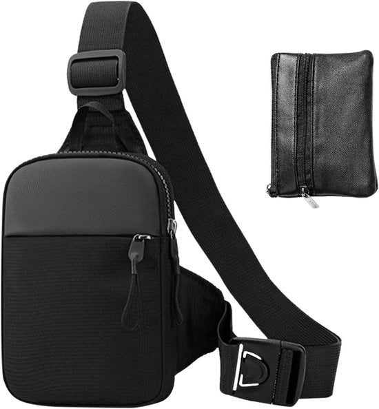 Borsa da Sling per Uomo e Donna Borsa Impermeabile Leggera a Spalla con Tasca Piccola per Viaggi Escursioni Ciclismo Campeggio Sport All'aperto