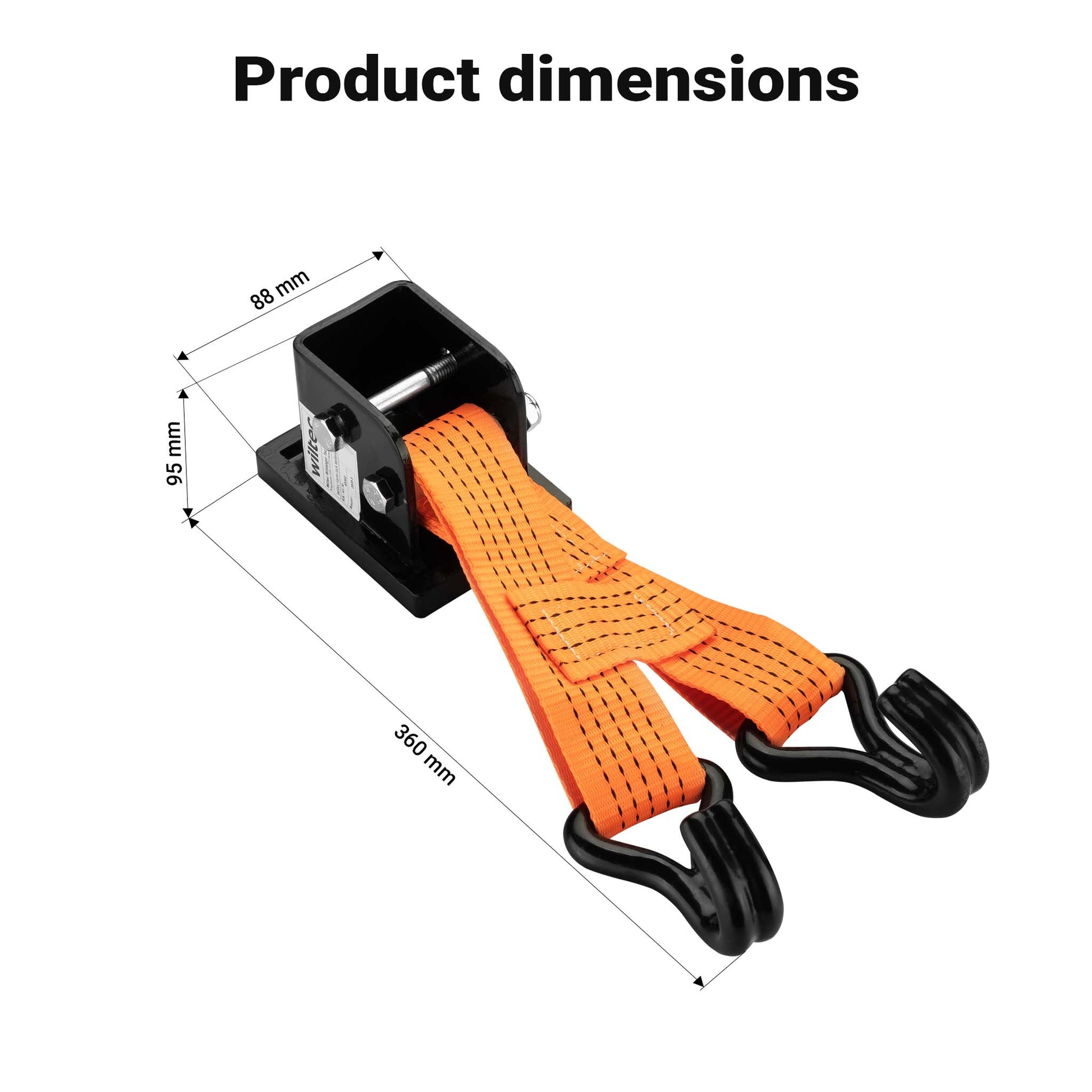 Farm Jack – Compact Set for ATVs/Trailers, High Lift Jack for up to 3000 kg with Base Plate and Wheel Lifting Attachment