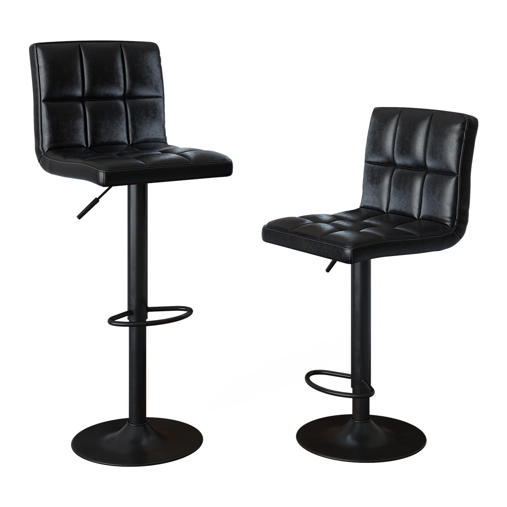 Set di 2 sgabelli da bar Sena Nero 43 x 94 cm Vicco