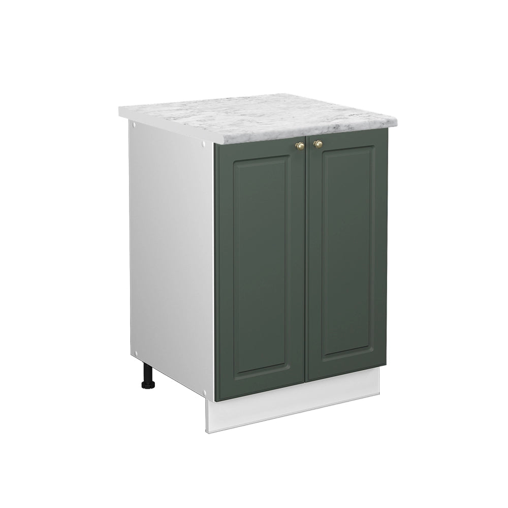 Mobiletto base cucina Fame-Line Verde-oro rustico/Bianco 60 cm, PL Marmo Vicco