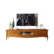 Porta tv classico in legno 2 cassetti 1 ribalta finitura bassano l.200 p.50 h.50 - Mobili 2G