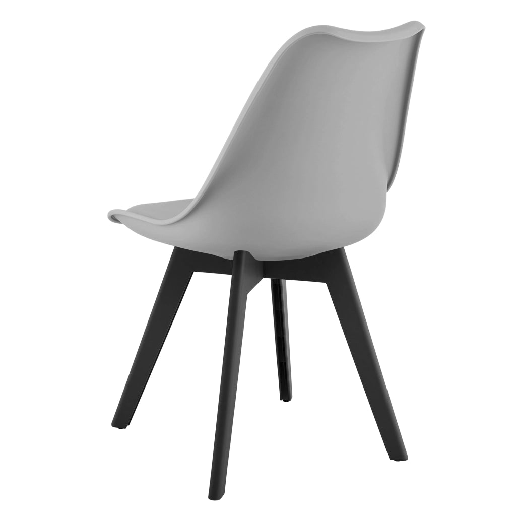 Sedia VALORA RIXK - Design ergonomico grigio con gambe nere x 3