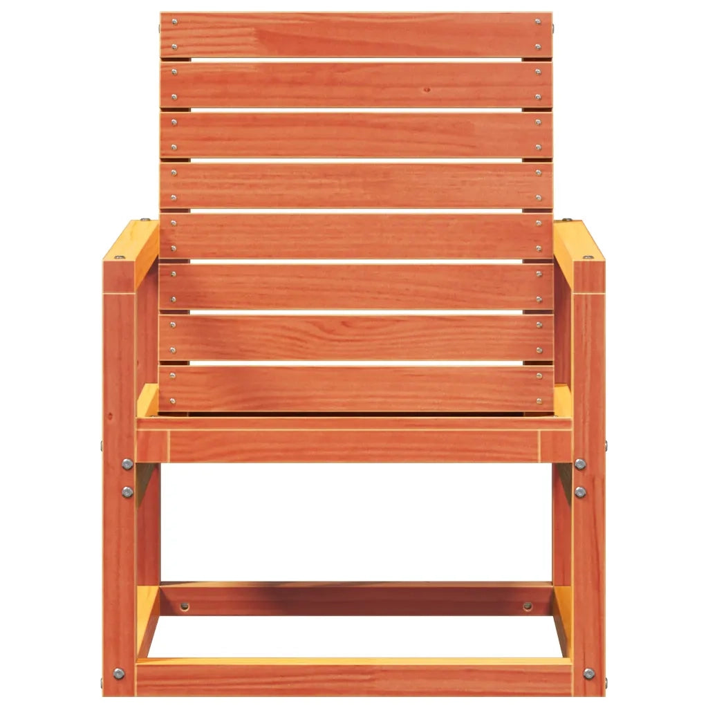 Sedia da Giardino Marrone Cera 57,5x63x76cm Legno Massello Pino 844645