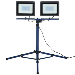 2 x Set 100 W Fari a Led Sostegno Treppiedi Pieghevole Regolabile 4000K Cavo 3m