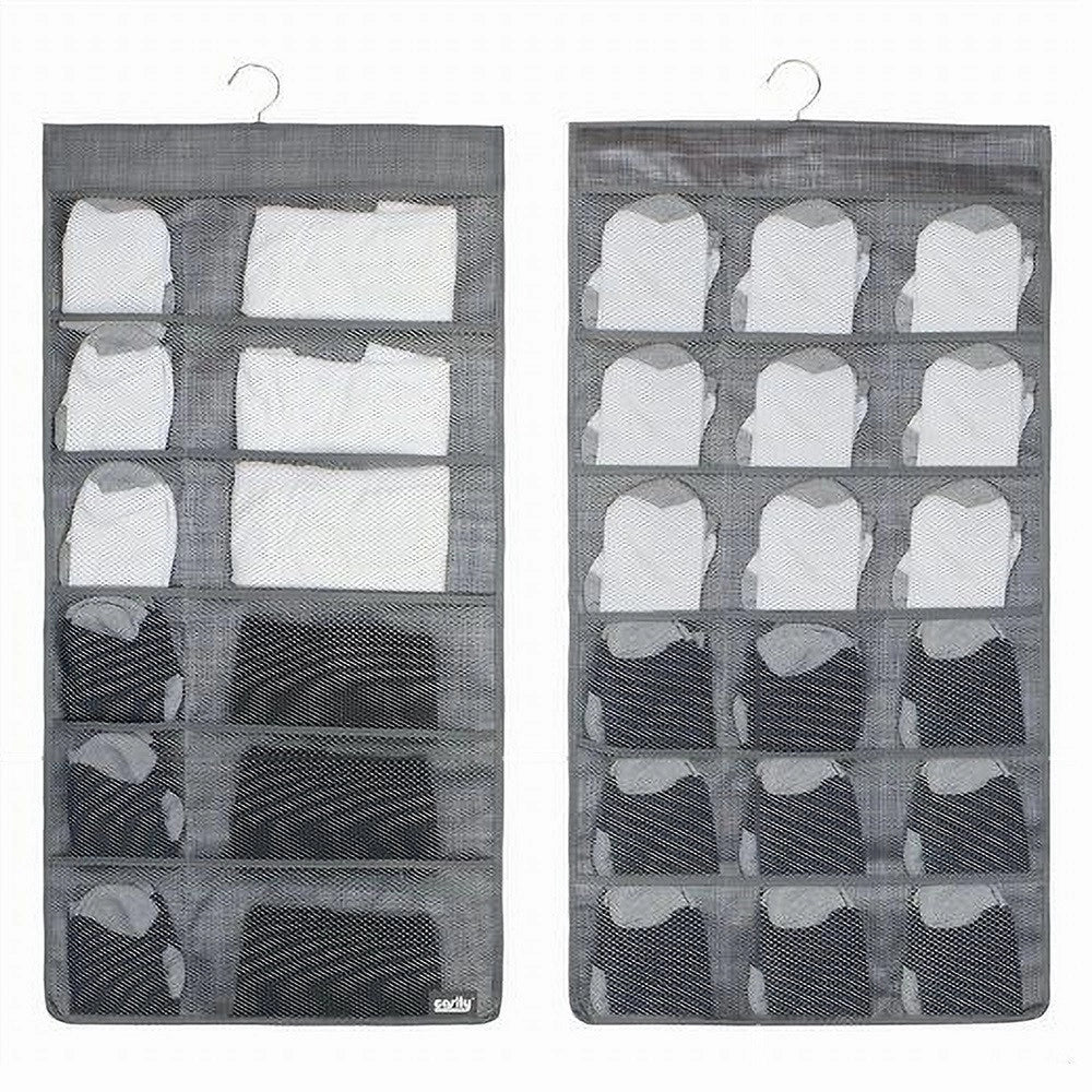 Trade Shop - Porta Oggetti Organizer A Sospensione Con 12-18 Tasche Tessuto 40 X 78 Cm 69730 -
