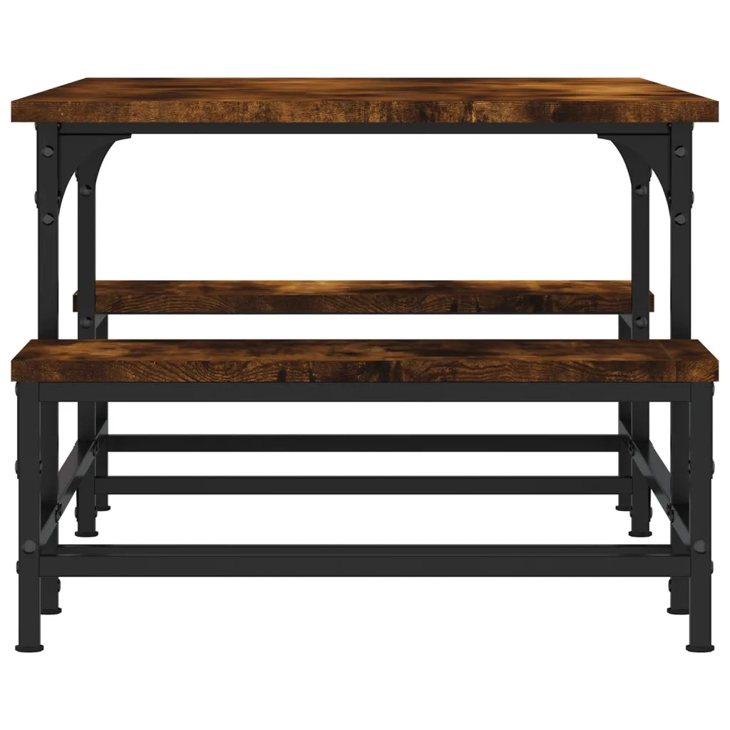 Tavolino da Salotto Rovere Fumo 100x50,5x40cm Legno Multistrato 835376