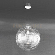 MOON SOSPENSIONE 1 LUCE D.40 CM. VETRO BIANCO 1117-S40-BI
