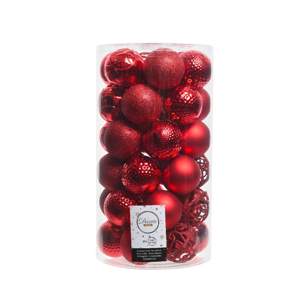 CONFEZIONE 37 PALLINE ROSSO